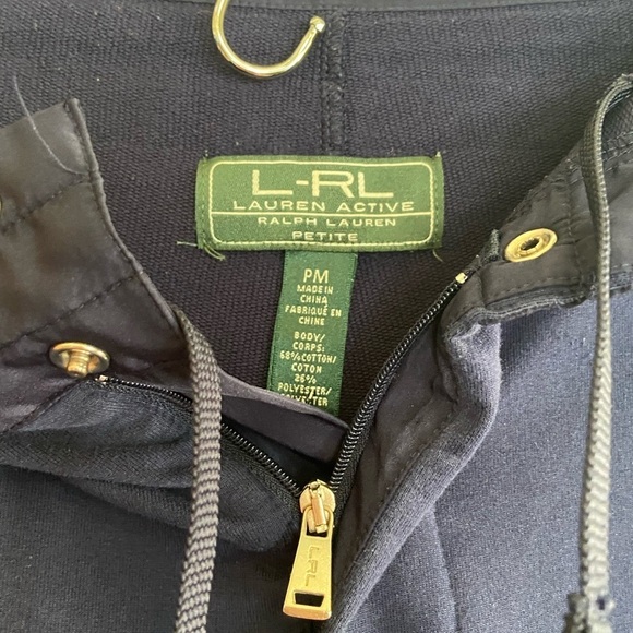 Lauren Ralph Lauren Women’s Joggers Cargo Pants Size PM Petite Downstring Blue - Picture 10 of 11